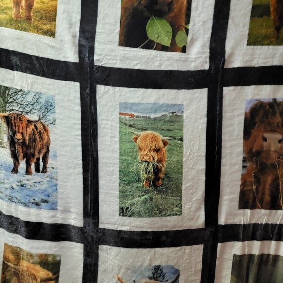 Highland Cow Blanket 9 Custom Photo Throw Blanket - Picture 10 of 15
